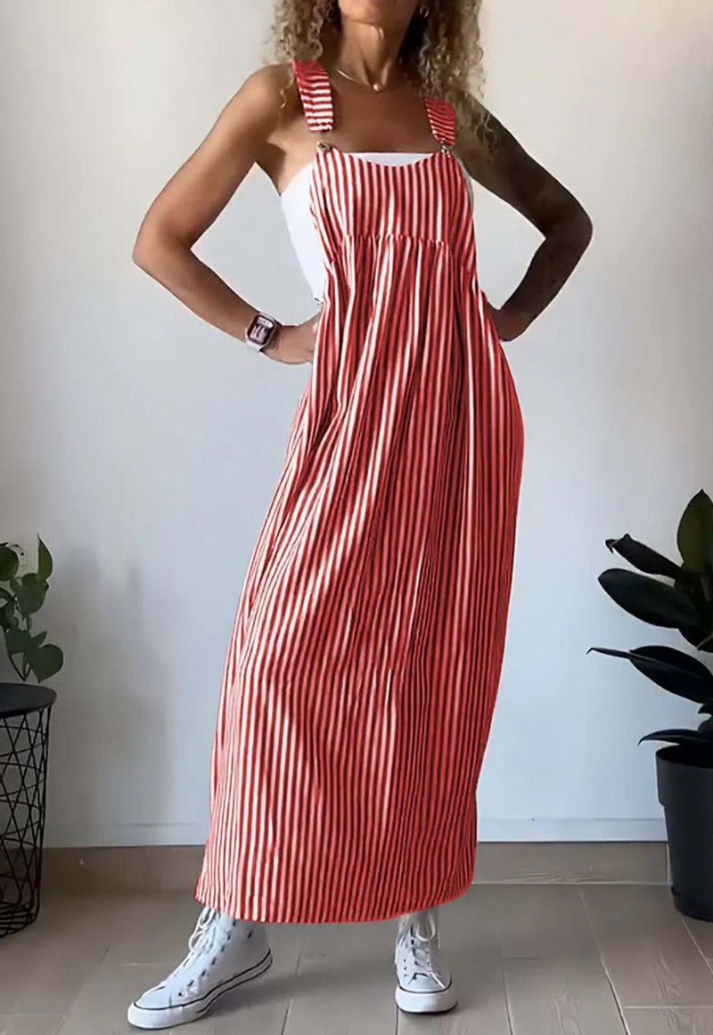 Weiches Casual Overall-Kleid mit Streifen für dich jetzt kaufen