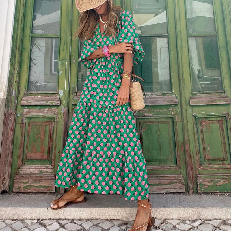 Weiches, Bequemes Sommerkleid in Grün für dich
