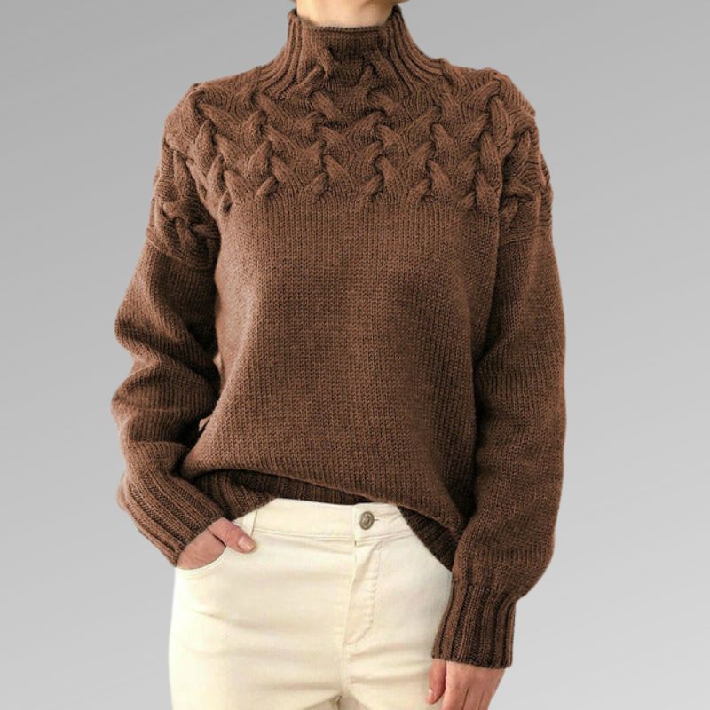 Franziska - Warmer skandinavischer Strickpullover für Damen