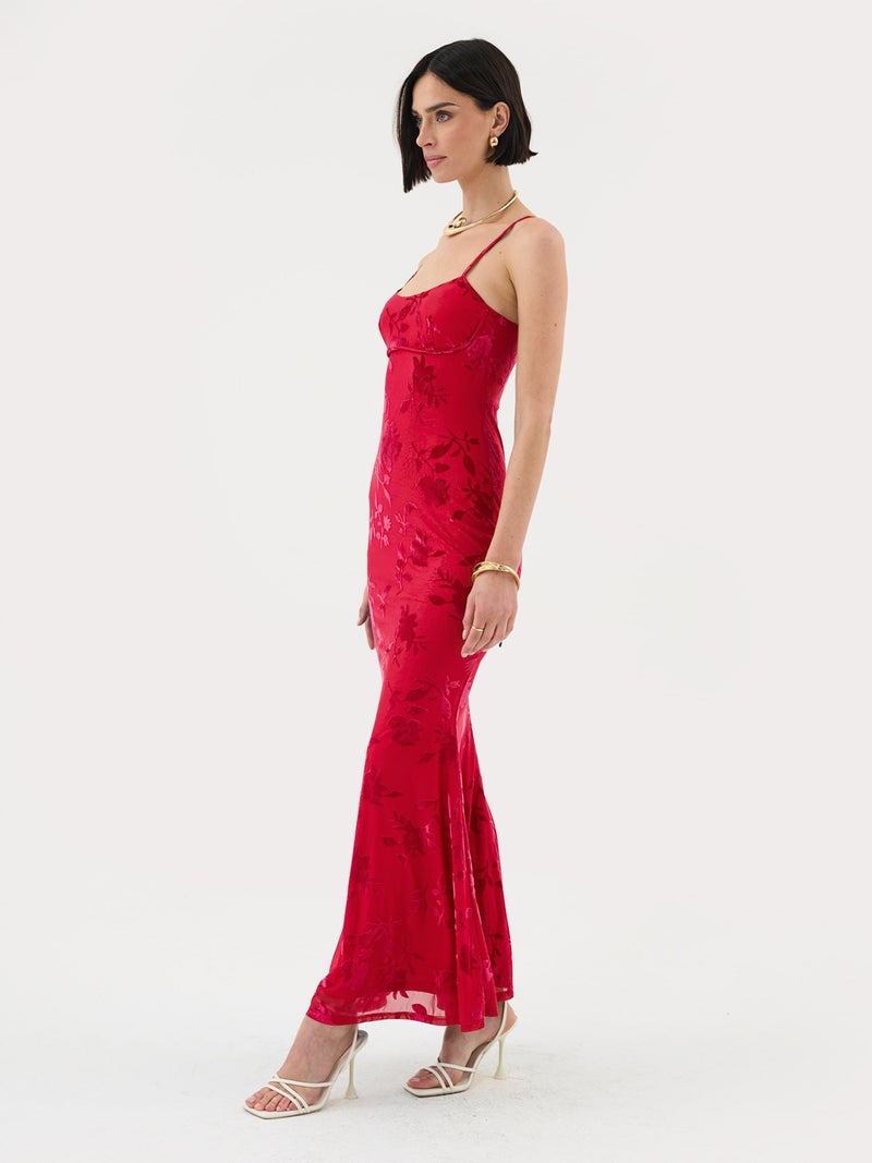 Elegantes Annalena Maxikleid mit floralem Design für Damen