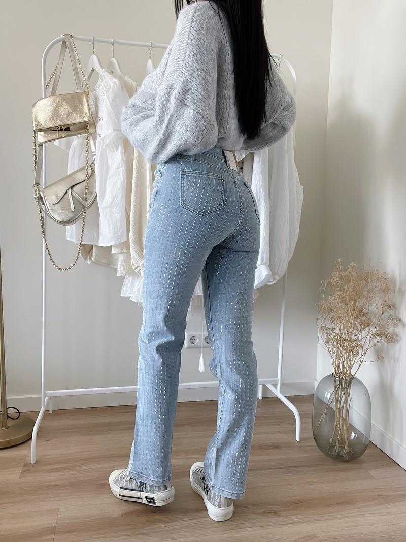 Loreen Stylische Damen-Glitzerjeans für besondere Momente