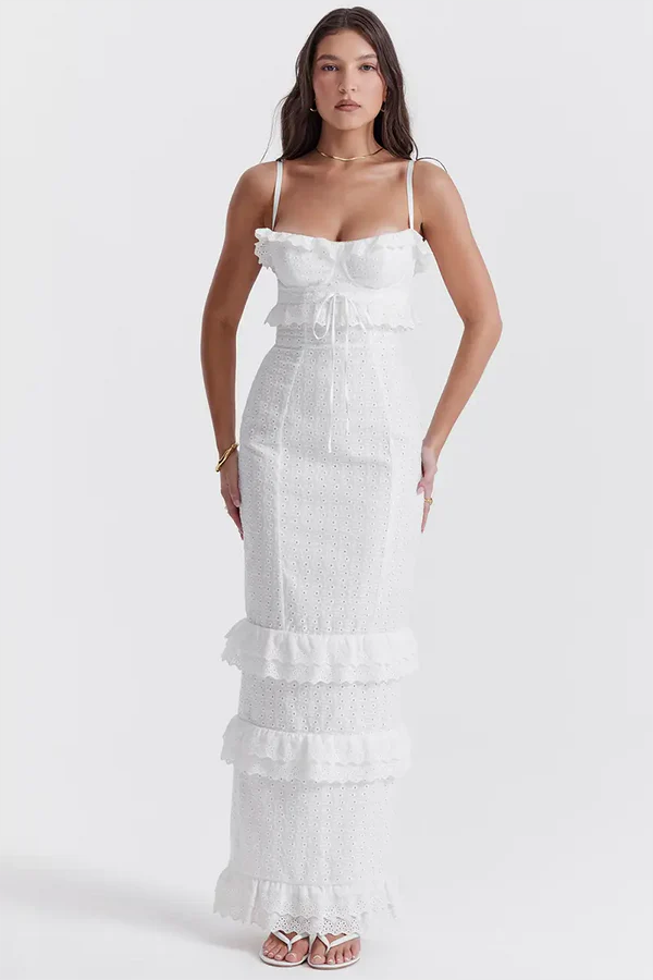Elegantes Leni Maxikleid für Damen im Boho-Stil