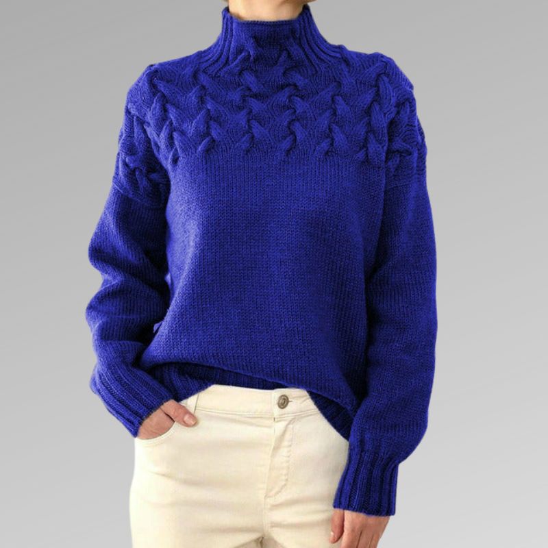 Franziska - Warmer skandinavischer Strickpullover für Damen