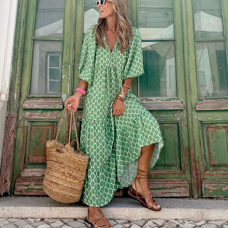 Weiches, Bequemes Sommerkleid in Grün für dich