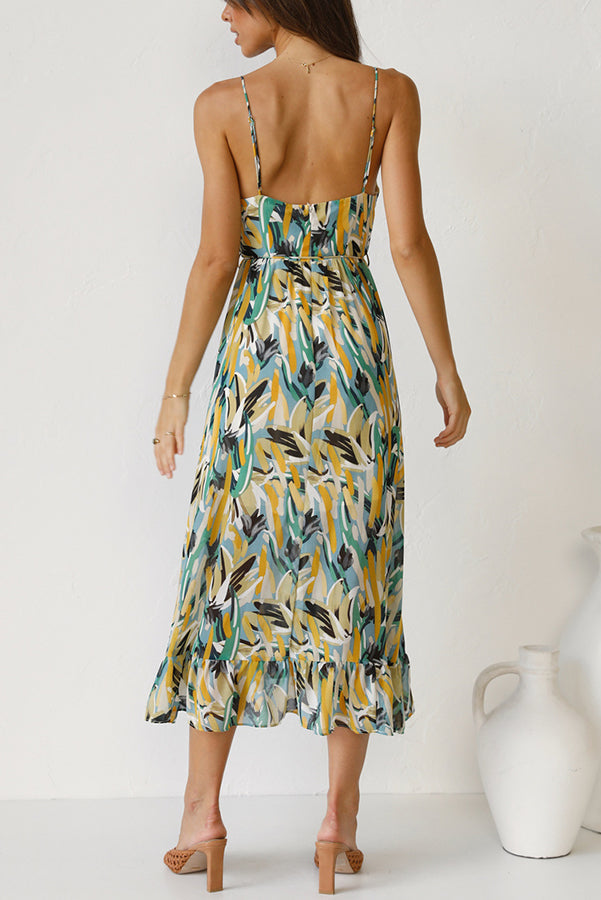 Buntes, Verspieltes Josefine Midikleid für Damen im Sommer