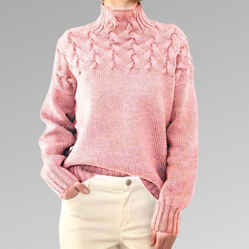 Franziska - Warmer skandinavischer Strickpullover für Damen