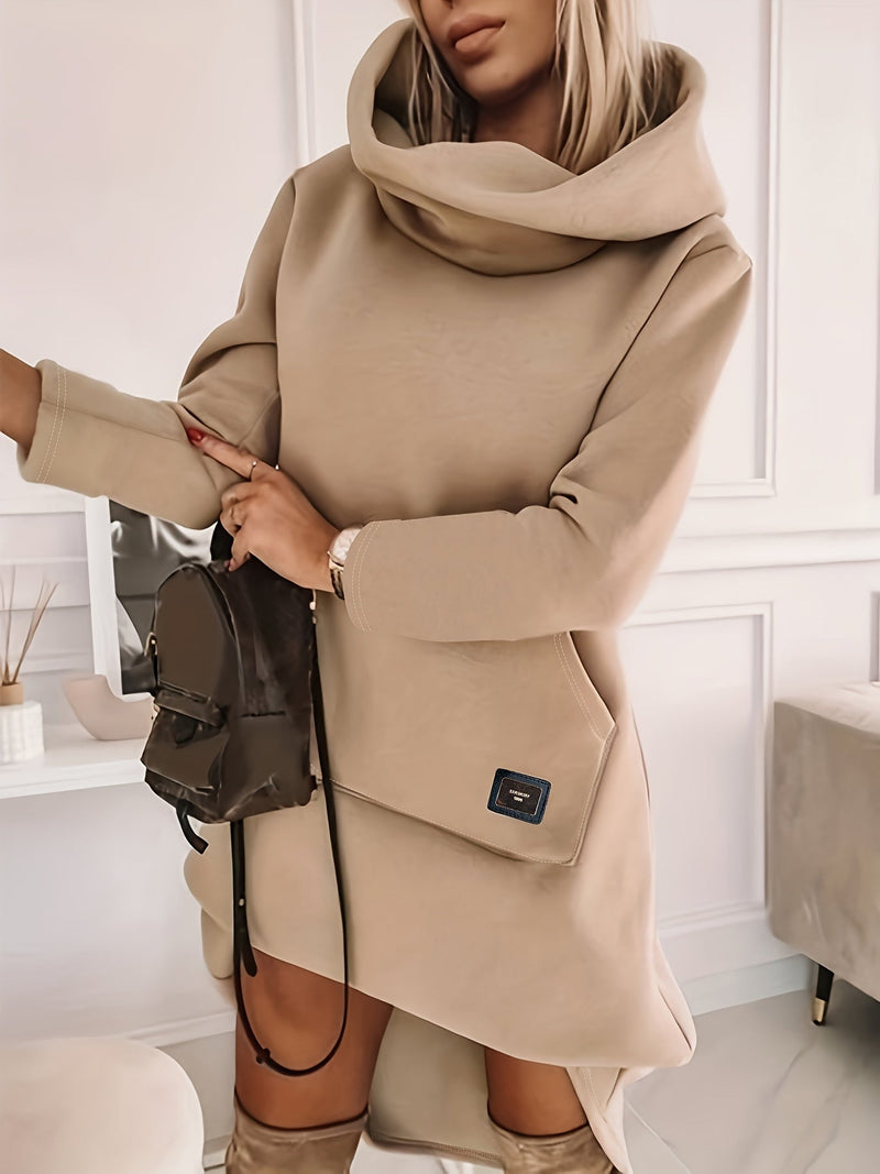 Elegantes Hoodie Kleid mit Kapuze für Frauen im Casual Stil