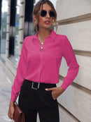 Dorothea - Elegante Damenbluse in schickem, einfarbigem Design