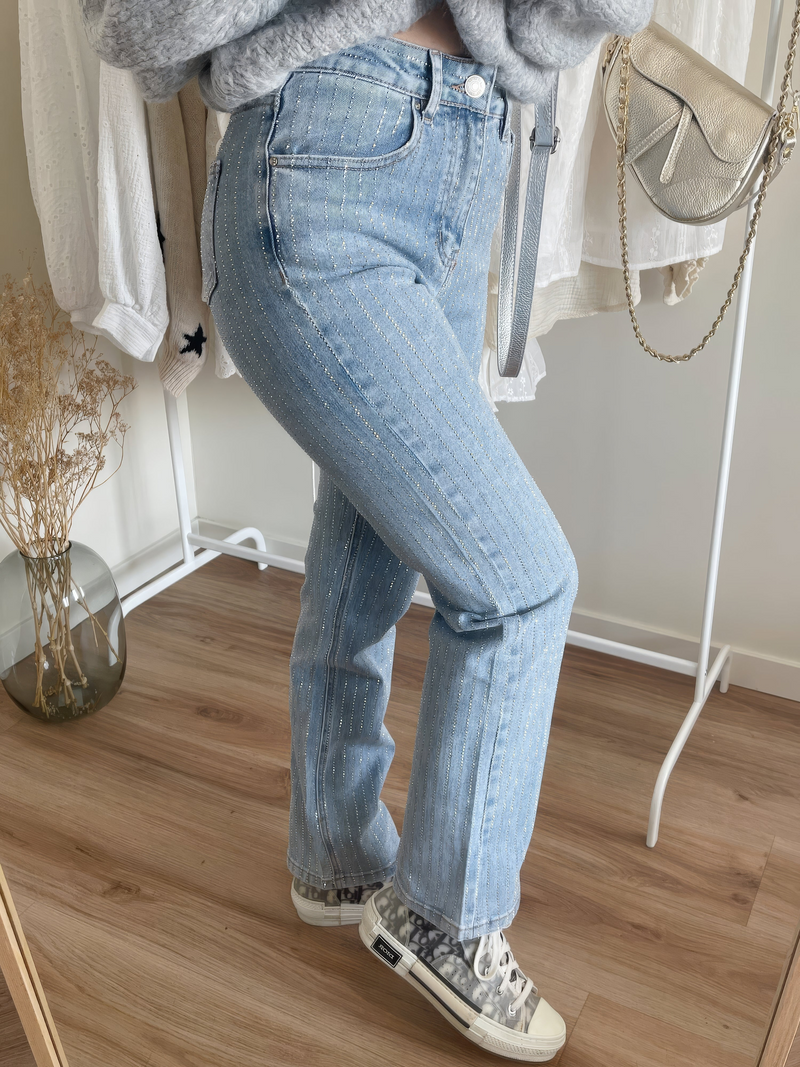 Loreen Stylische Damen-Glitzerjeans für besondere Momente