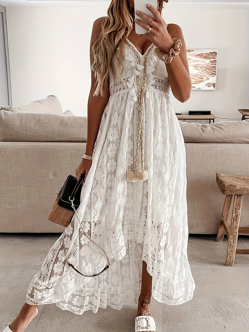 Elegantes Karoline Maxikleid mit Ausschnitt für Damen