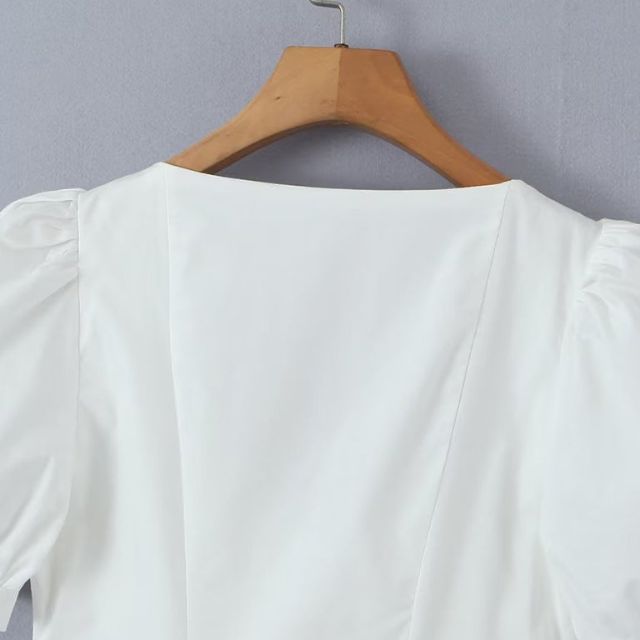 Elegantes Emma -Baumwoll-Minikleid mit Knopfleiste für Damen
