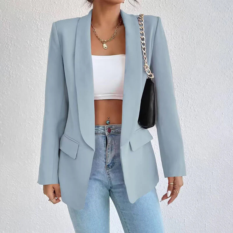 Eleganter Formeller Langarm Damen Stilvoll Klassisch Blazer