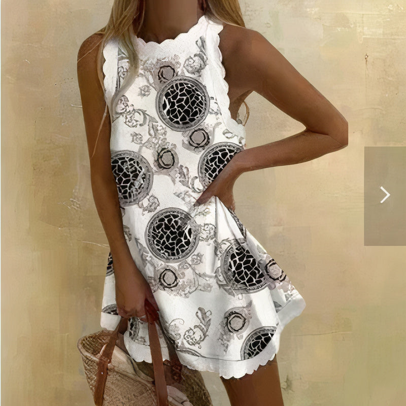 Elegantes Emma -Kurzes Sommerkleid für warme Tage