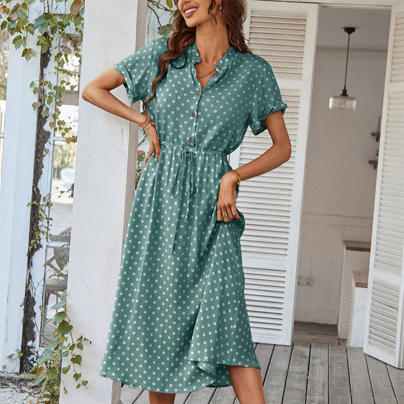 Warmes Polka Dot Kleid für Damen für dich - Schönes Kleid
