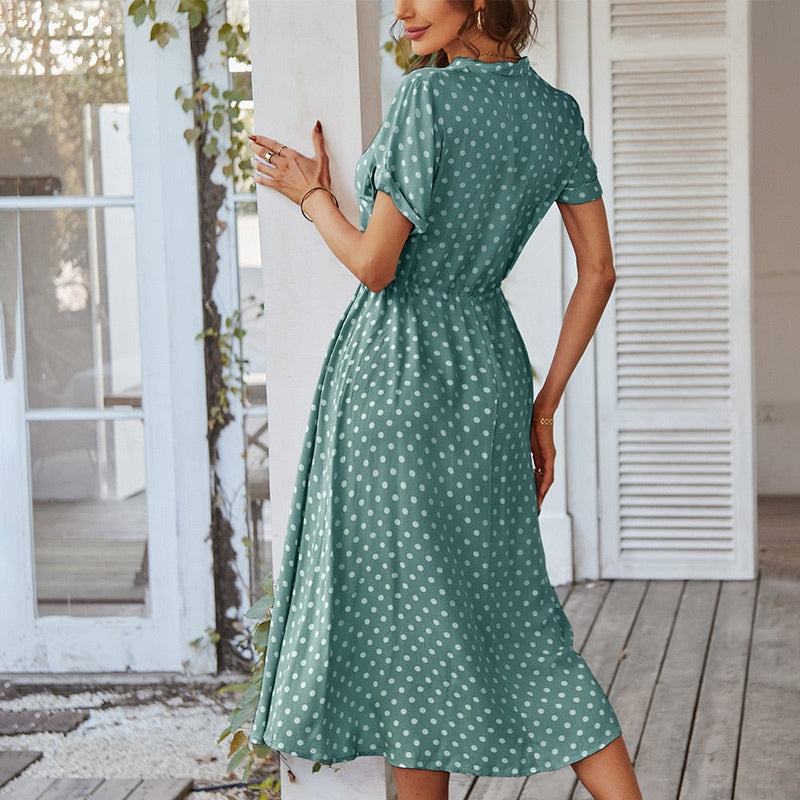 Warmes Polka Dot Kleid für Damen für dich - Schönes Kleid