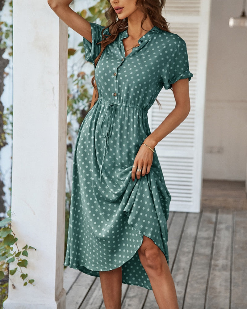 Warmes Polka Dot Kleid für Damen für dich - Schönes Kleid