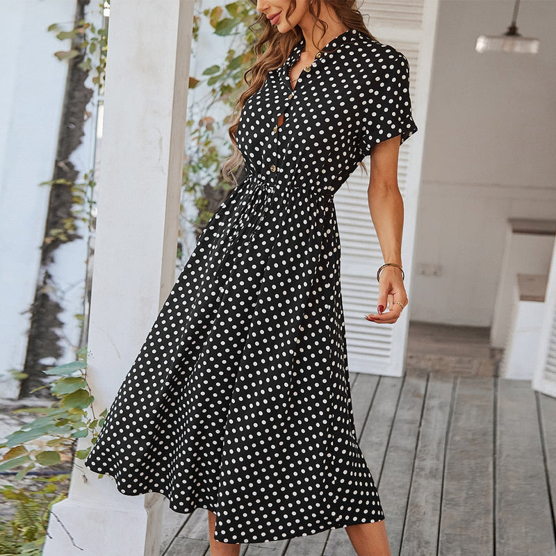 Warmes Polka Dot Kleid für Damen für dich - Schönes Kleid