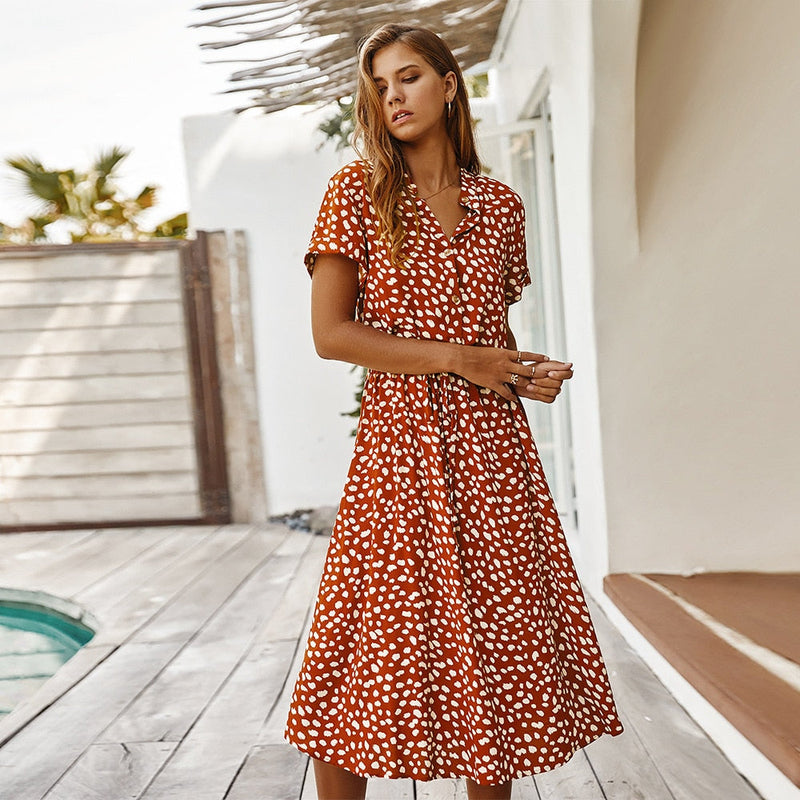 Warmes Polka Dot Kleid für Damen für dich - Schönes Kleid