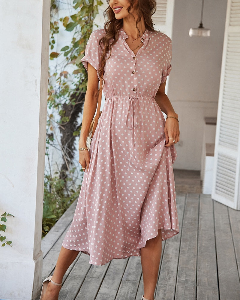 Warmes Polka Dot Kleid für Damen für dich - Schönes Kleid