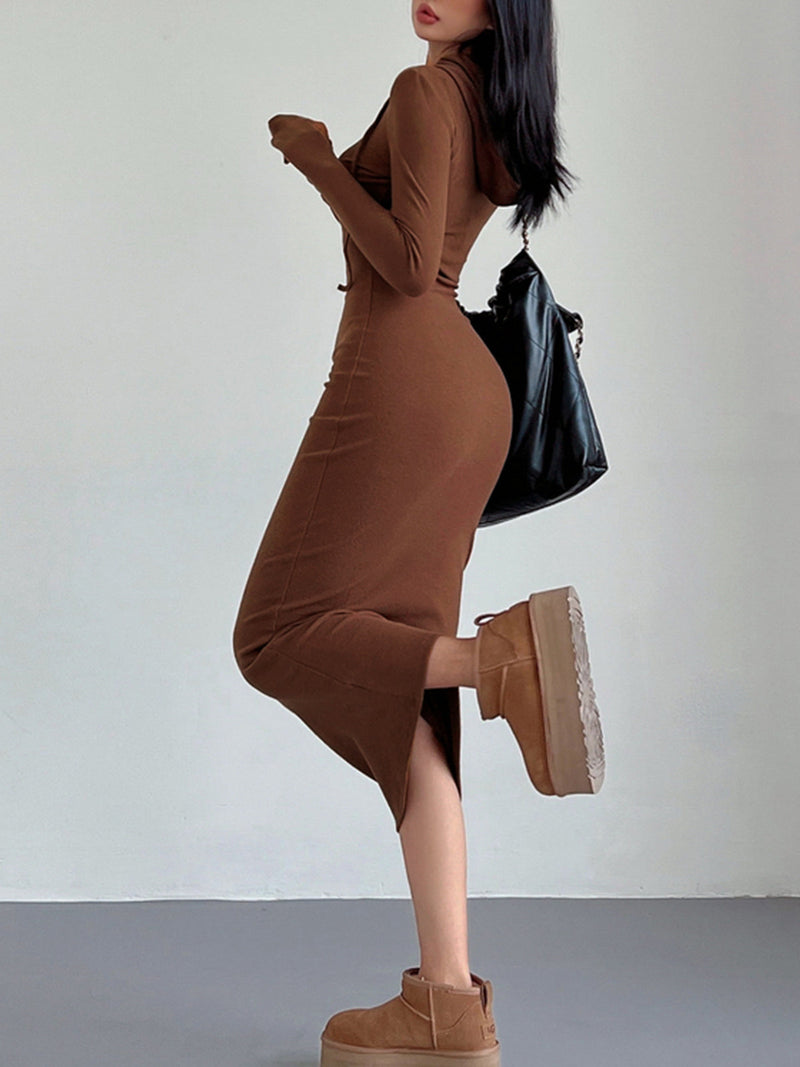 Bequemes und Stylisches Kapuzenkleid für Frauen im Herbst