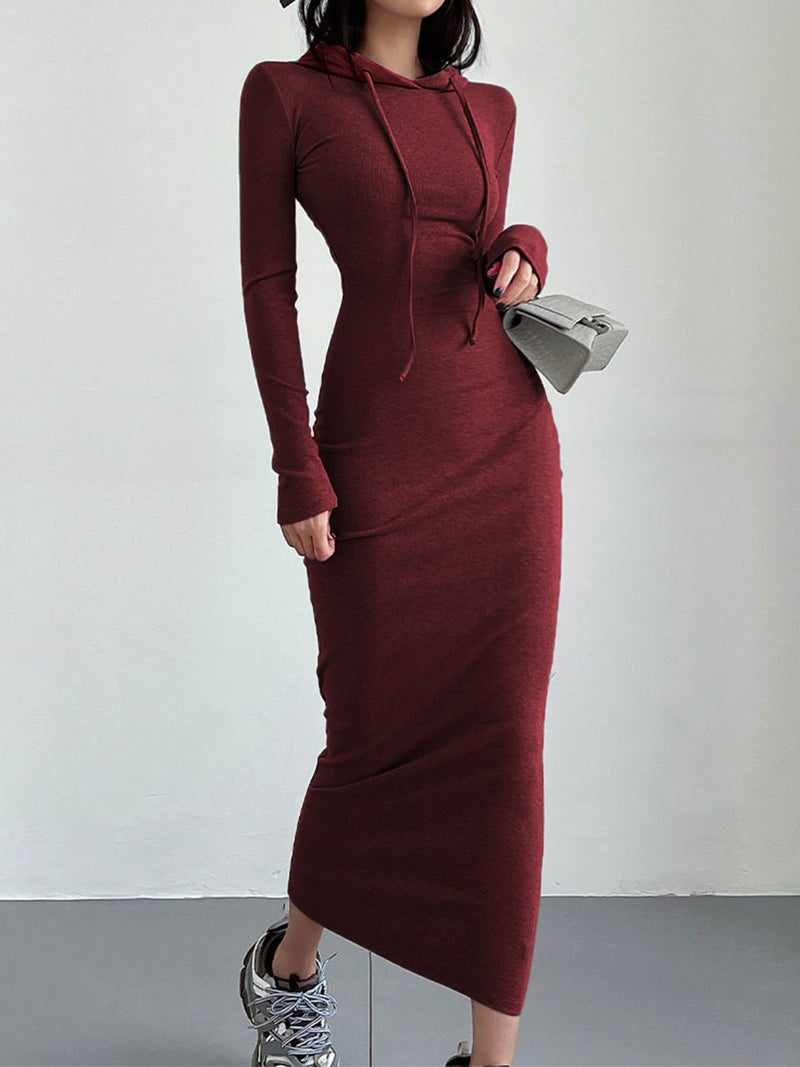 Bequemes und Stylisches Kapuzenkleid für Frauen im Herbst