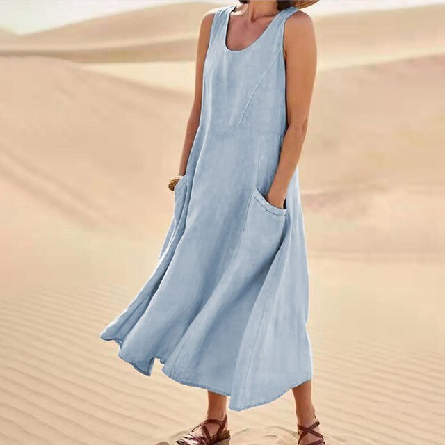 Weiches Sommer Taschenkleid für dich im Luftigen Stil
