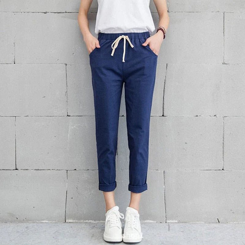 Ronja – Bequeme Damenhose in Schwarz, Khaki und Blau