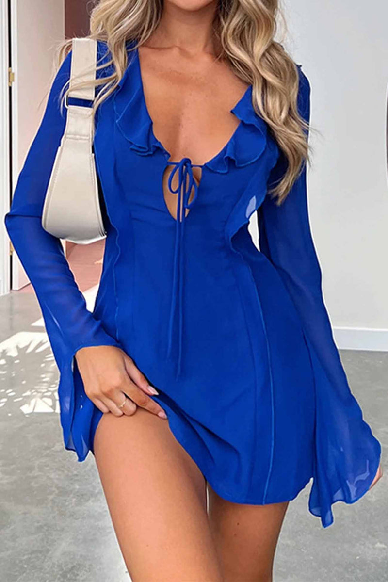 Elegantes Kleid mit langen Ärmeln für warme Tage