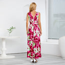 Blumiges Maxikleid mit Elegantem Schlitz