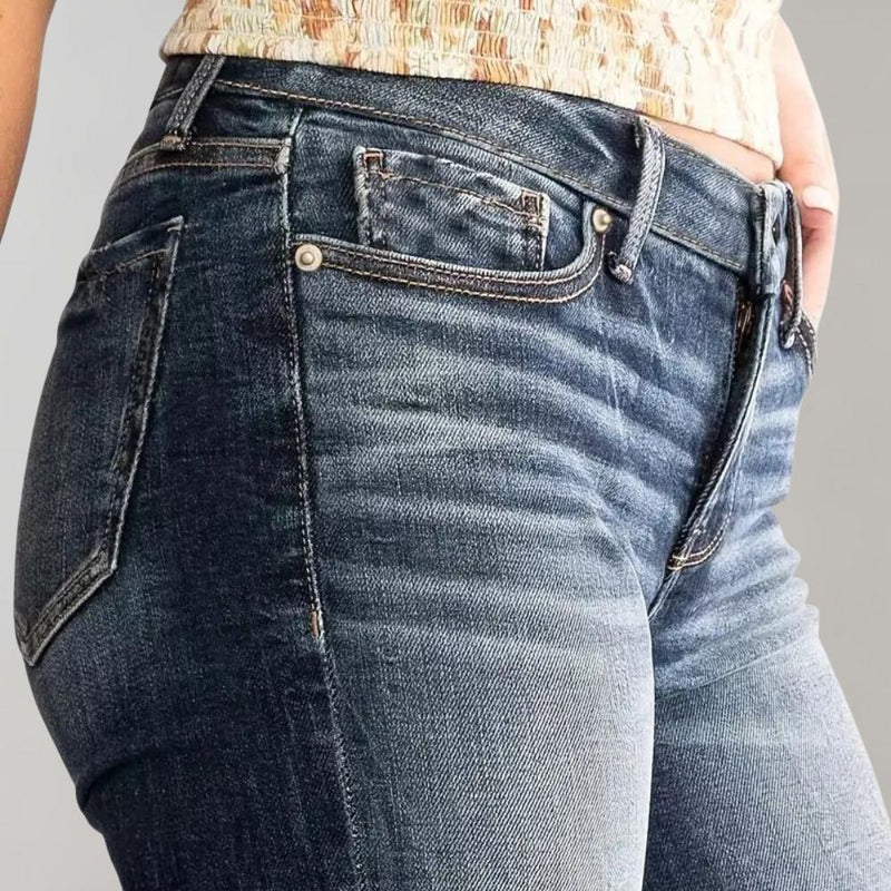 Cornelia - Ausgestellte Hose mit doppelten Knöpfen