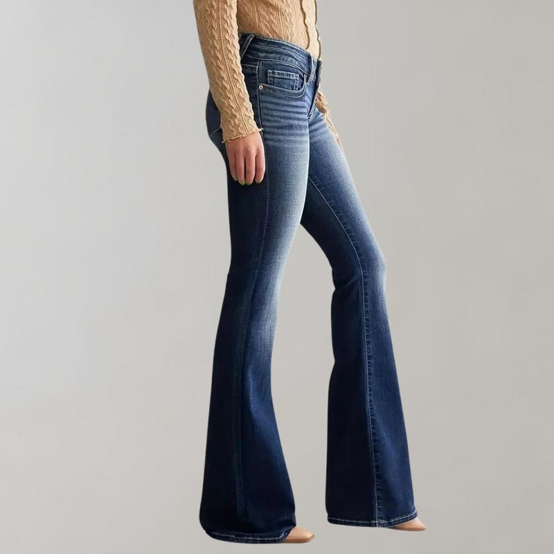 Cornelia - Ausgestellte Hose mit doppelten Knöpfen