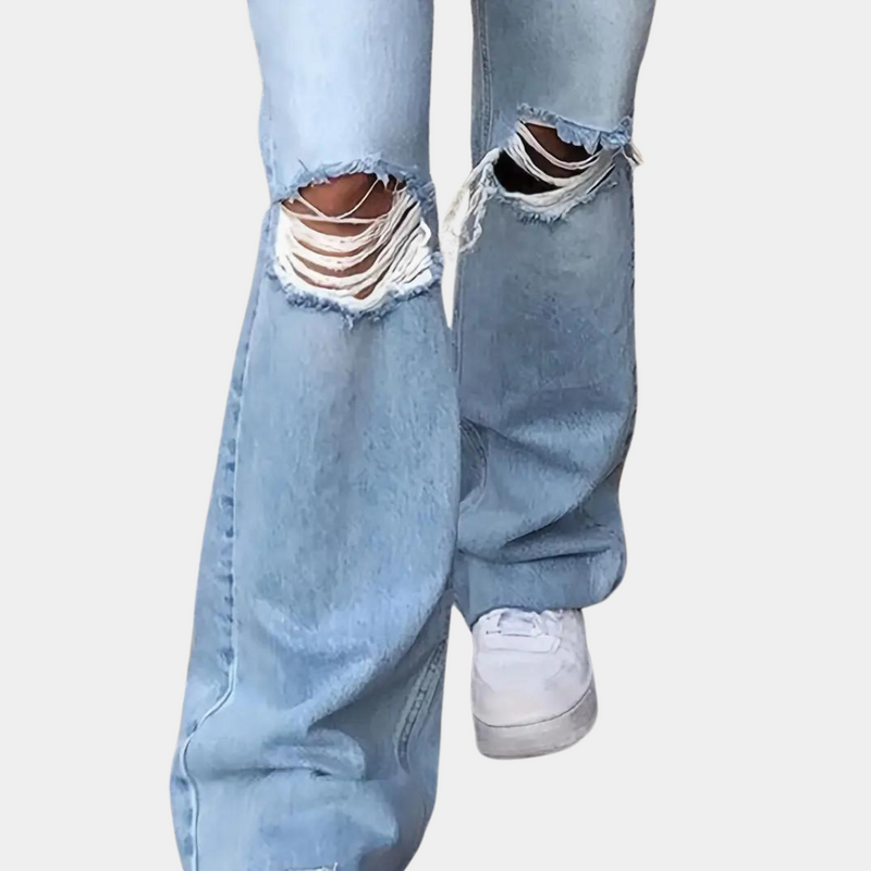 Primavera - High-Waist Damenjeans mit modischem Ripped-Design