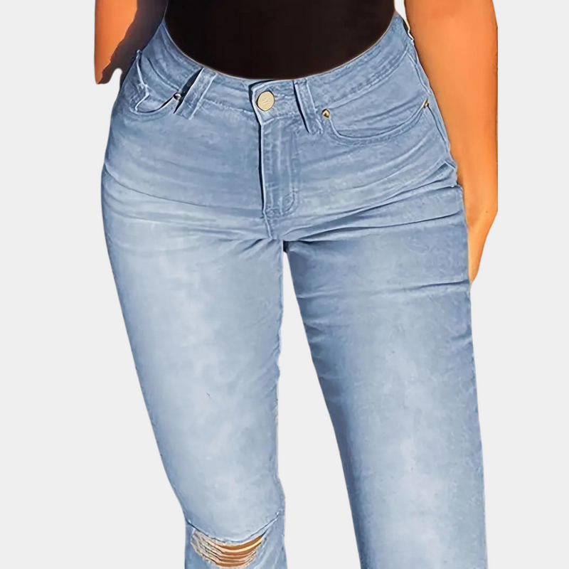 Primavera - High-Waist Damenjeans mit modischem Ripped-Design