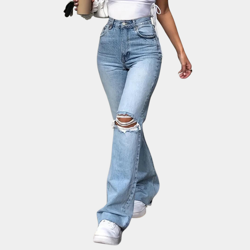 Primavera - High-Waist Damenjeans mit modischem Ripped-Design