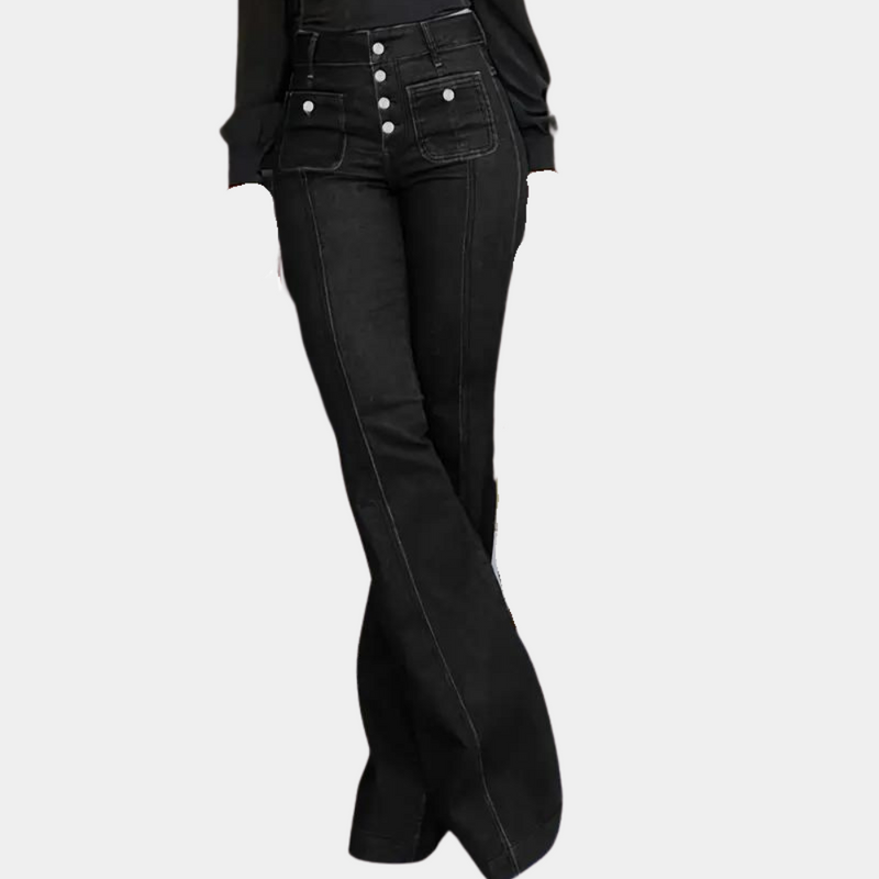 Campana - Ausgestellte Damenhose mit hoher Taille