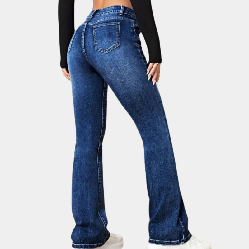 Delphine – Ausgestellte Damenhose mit hoher Taille