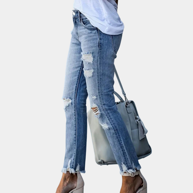 Romilly – Modische zerrissene Damenjeans