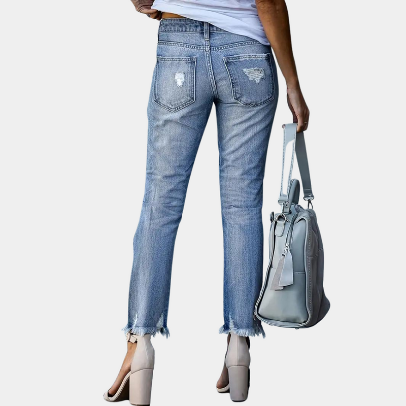 Romilly – Modische zerrissene Damenjeans