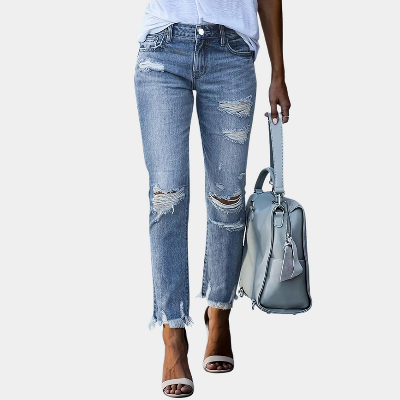 Romilly – Modische zerrissene Damenjeans