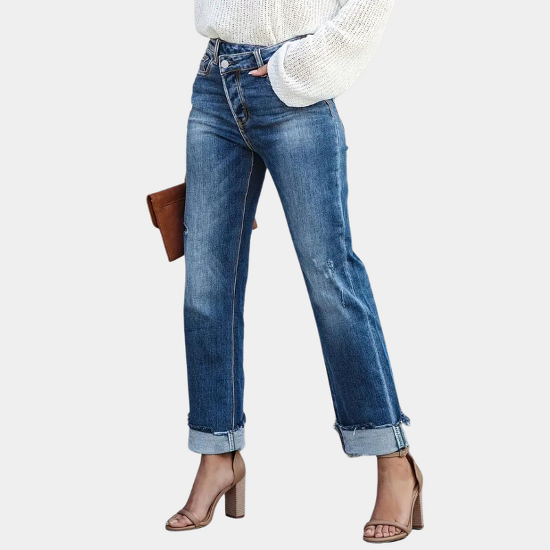 Remi – Stilvolle, lässige Damenjeans in Mittelblau