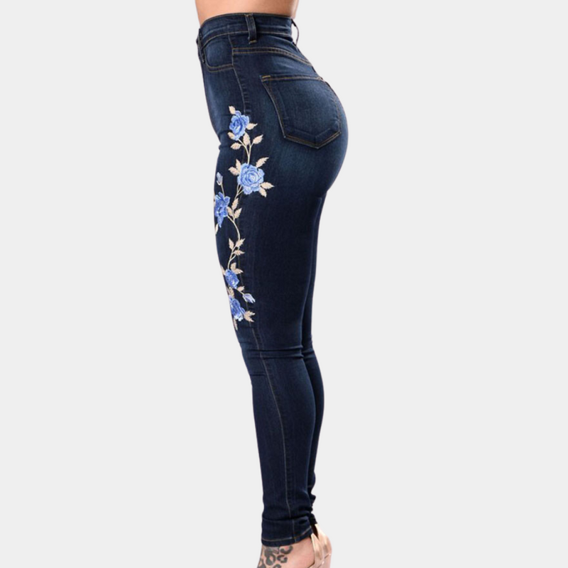 Ingrida – Bestickte Skinny-Jeans für Damen