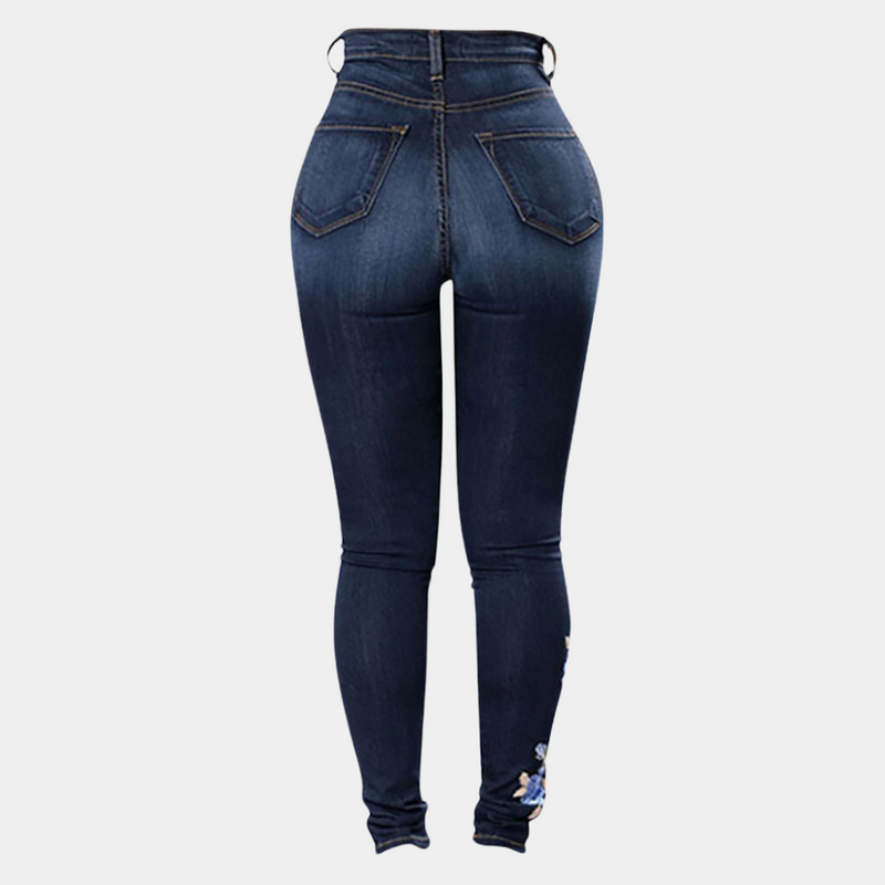 Ingrida – Bestickte Skinny-Jeans für Damen