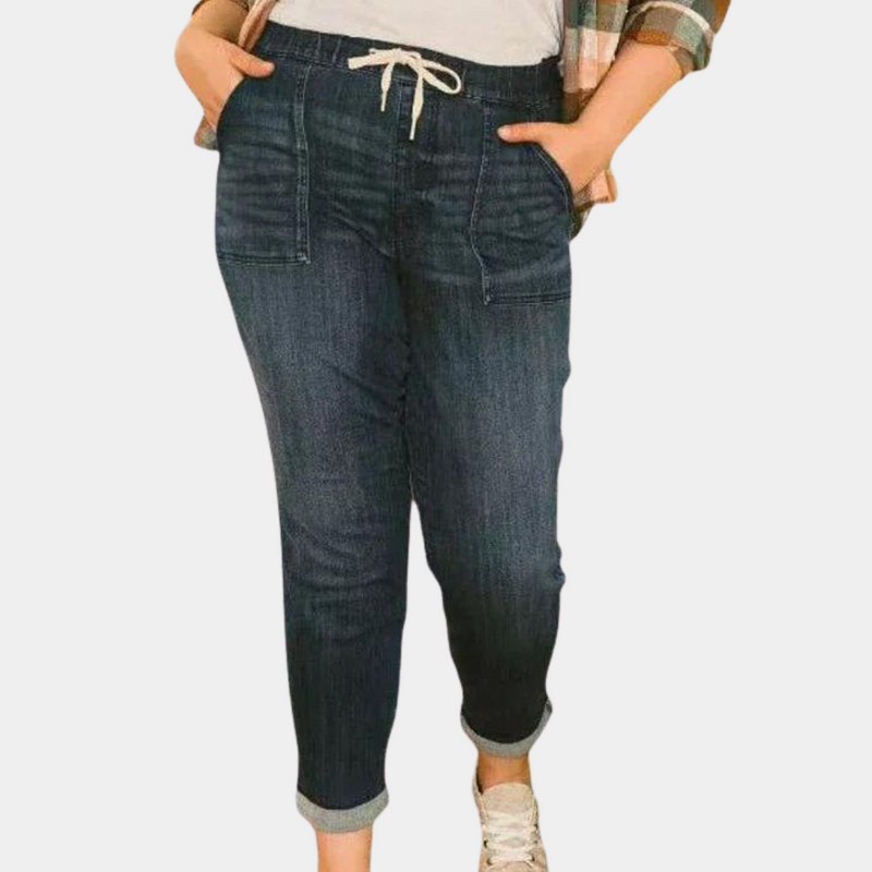 Karoline – Stilvolle Hose mit hoher Taille & Kordelzug für Damen