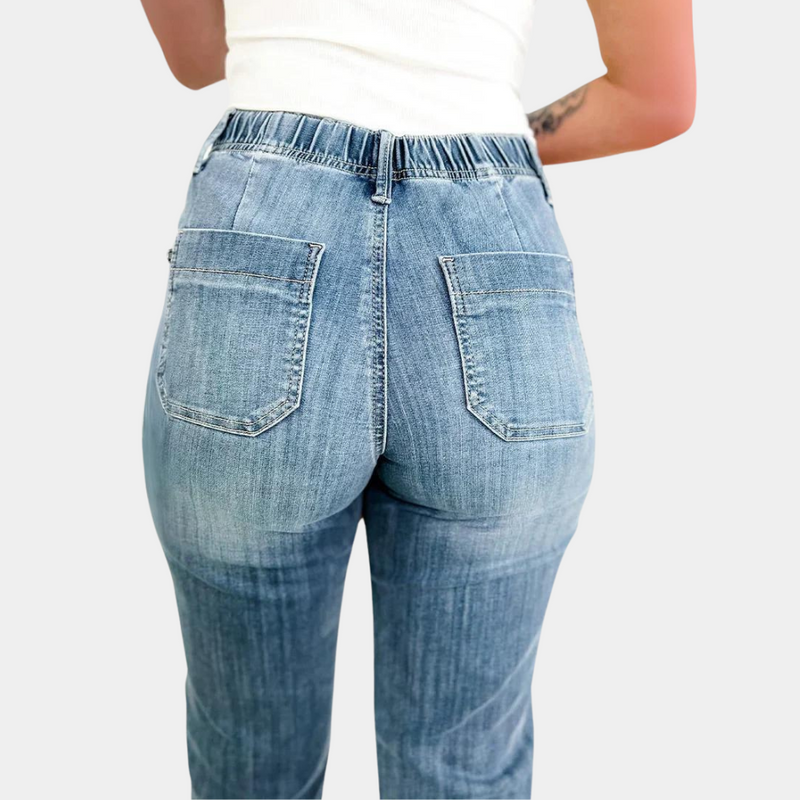 Karoline – Stilvolle Hose mit hoher Taille & Kordelzug für Damen
