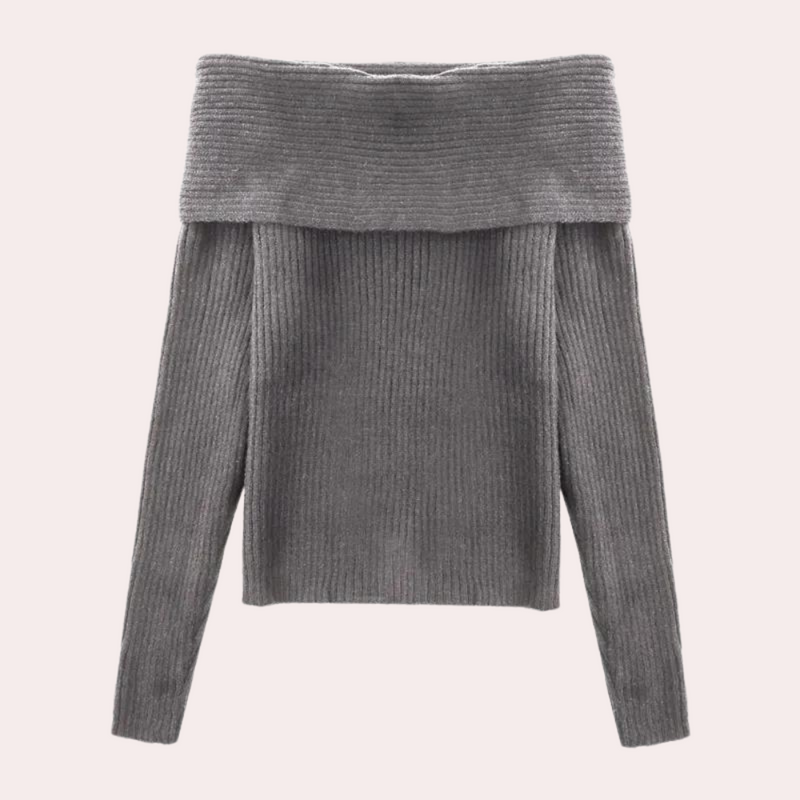 Liora | Modische Off-Shoulder Strickpullover für Damen