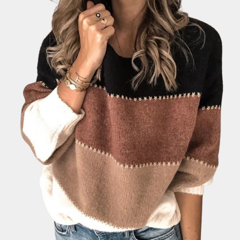 Chloe – Eleganter Gestreifter Pullover für den Herbst