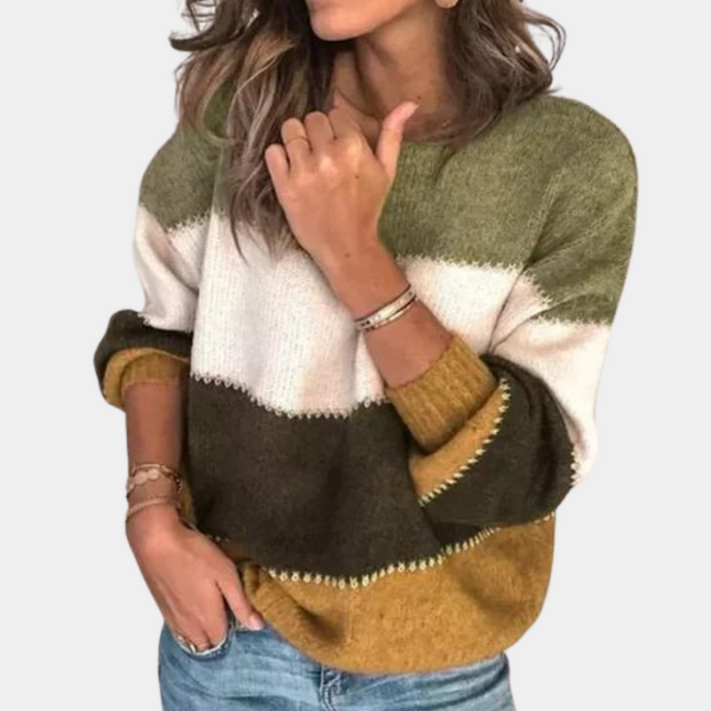 Chloe – Eleganter Gestreifter Pullover für den Herbst