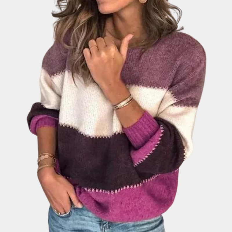 Chloe – Eleganter Gestreifter Pullover für den Herbst