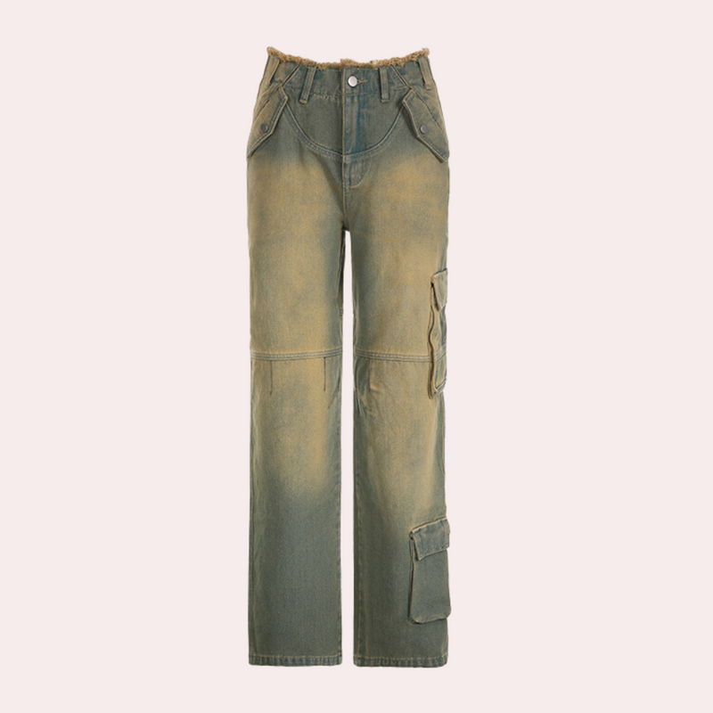 Suzanna Oversized Cargo-Jeans für Damen