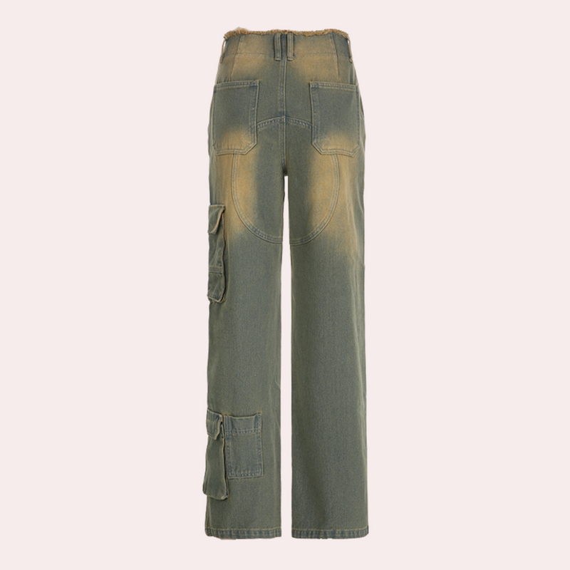 Suzanna Oversized Cargo-Jeans für Damen